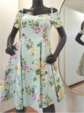 Vintage Crinolin Dress, Uttam Boutique, Beaded Mint Green Fairycore | US 6